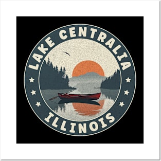 Lake Centralia Illinois Sunset Posters and Art